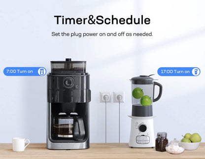 Teckin Mini Smart Plug, WiFi Smart Home Steckdose funktioniert mit Alexa, , Alexa Steckdose 3er pack mit Timerfunk, 2,4GHz-WLAN.