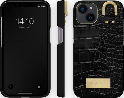 Coque iDeal Of Sweden Fashion Atelier pour iPhone 13 Noir Croco