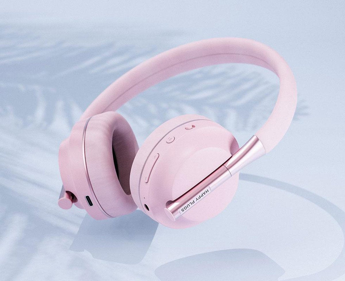 Happy Plugs - Play Wireless Headphones Over-Ear Kopfhörer 85dB Kabellos Bluetooth Kopfhörer Rosegold