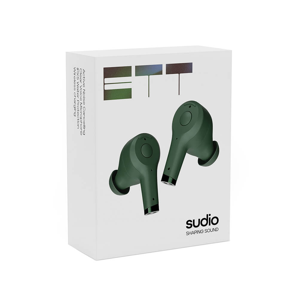 SUDIO HEADPHONE ETT ANC Echtes drahtloses grünes In-Ear-Mikrofon