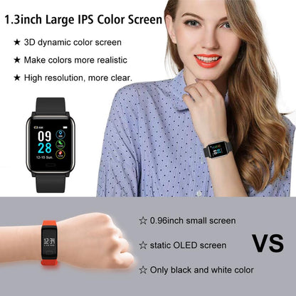 L8star Fitness Tracker, Continuous Heart Rate Monitor IP67 Waterproof Smart Activity Tracker with 6 Sports Mode,Sleep Monitor,Pedometer Smart Wrist Band for Women Men