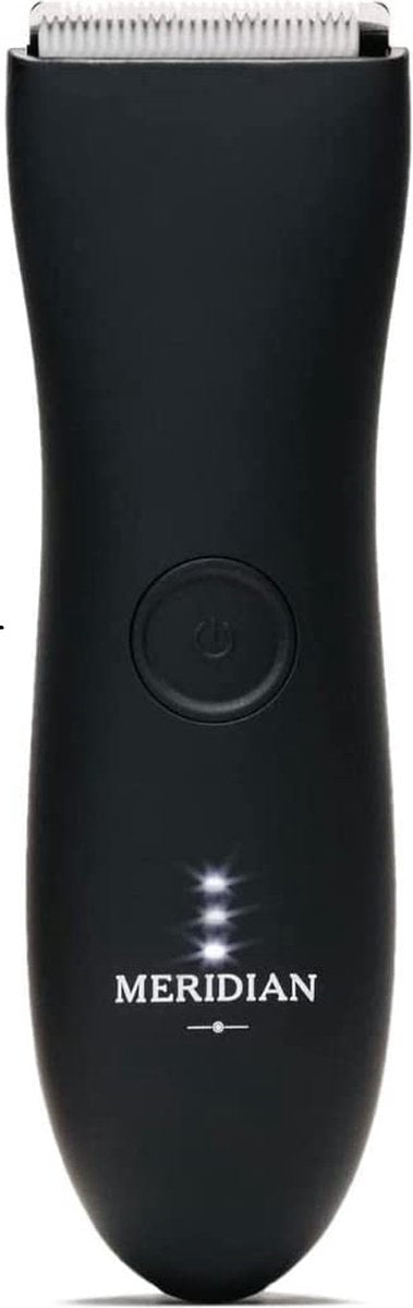 Meridian Körperhaartrimmer für Herren | Hoden Rasierer | Schamhaare, Achseln, Brust|wasserdicht | 90 Minuten Akkulaufzeit | Schwarz