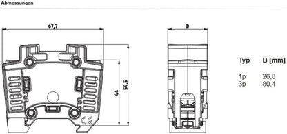 grenda-hammer® Neozed Sicherungssockel mit Schraubkappen und 3 x Sicherungen (D01-3x10 Ampère (rot)