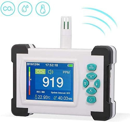 CO2-Messgerät für den Innenbereich, Kohlendioxid-Detektor-Tester, Luftqualitätsdetektor mit Aufbewahrungskoffer, CO2-Detektor, CO2-Sensor-Monitor SR-510A
