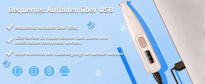 Paw Trim Pro Dr. Pfoten Pfotentrimmer, Hundeschermaschine für Hunde Extra Leise, Hundepfoten Trimmer Mit LED-Licht, Pawtrim pro-Schmerzfreie Pfotenpflege in Sekundenschnelle
