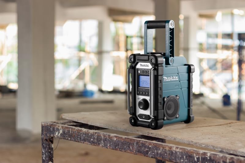 Makita DMR115 Akku-Baustellenradio (ohne Akku, ohne Ladegerät), Türkis, Schwarz, Silber GEBRAUCHT
