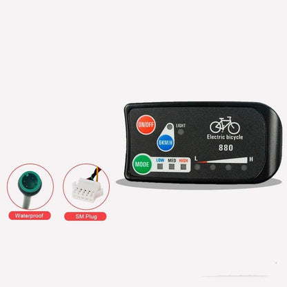 Elektro-Fahrraddisplay 24V 36V 48V KT-LED880 Ebike-Display mit SM- oder wasserdichtem Anschluss für Ebike Conversion Kit-Teile