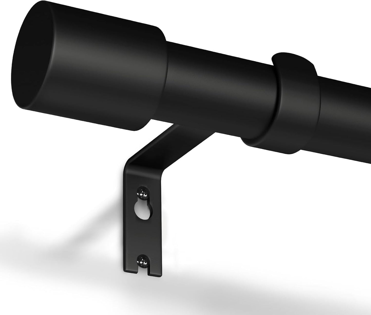 Gardinenstange Schwarz 76-228 cm Vorhangstange Ausziehbar 19 mm Durchmesser für Schlafzimmer, Wohnzimmer oder Küche von GEEBOBO