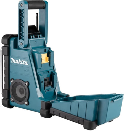 Makita DMR115 Akku-Baustellenradio (ohne Akku, ohne Ladegerät), Türkis, Schwarz, Silber GEBRAUCHT