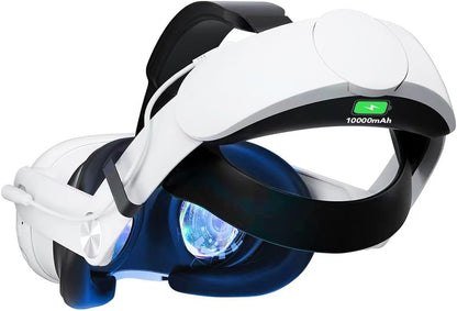 HATALKIN VR Headstrap Akku Kompatibel mit Meta Quest 3 Zubehör,mit 10000 mAh Batterie Zubehör und Verstellbares, Leichtes als Ersatz Headstrap,Verstellbarer Schnell Aufladbare für Meta Quest 3.