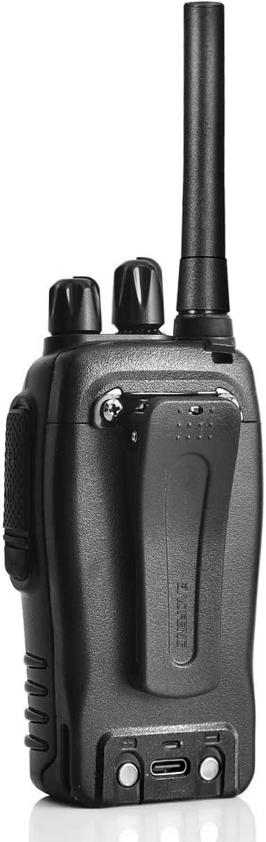 Baofeng Walkie Talkies Funkgerät PMR446 Zwei-Wege-Radio Professionelle Gegensprechanlage 16 Kanäle Funkempfänger Sende- und Empfangsgerät,Inklusive Akku, Headset und USB-Ladestation(3 Stück)