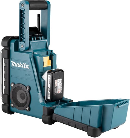 Makita DMR115 Akku-Baustellenradio (ohne Akku, ohne Ladegerät), Türkis, Schwarz, Silber GEBRAUCHT