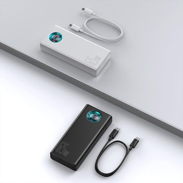 Baseus Amblight Powerbank 30000mAh, 4xUSB, USB-C, 65W (Schwarz)