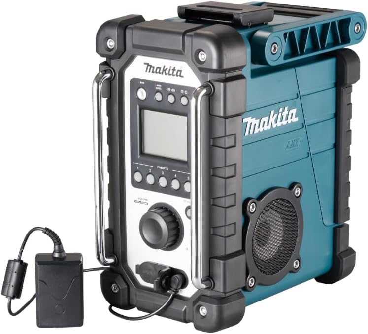 Makita DMR115 Akku-Baustellenradio (ohne Akku, ohne Ladegerät), Türkis, Schwarz, Silber GEBRAUCHT