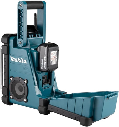 Makita DMR115 Akku-Baustellenradio (ohne Akku, ohne Ladegerät), Türkis, Schwarz, Silber GEBRAUCHT