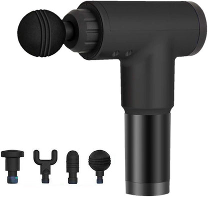 BSTQC Massagepistole, 4 Köpfe, Handmuskelmassagegerät, 6 Geschwindigkeiten, persönliche Muskelgesundheit, Tiefenentspannungsmassagegerät