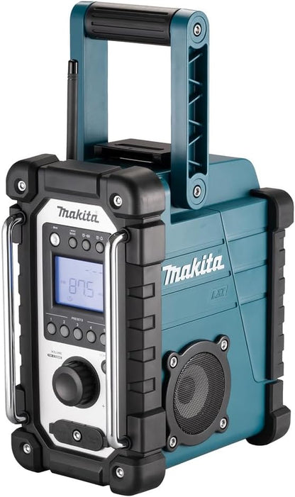 Makita DMR115 Akku-Baustellenradio (ohne Akku, ohne Ladegerät), Türkis, Schwarz, Silber GEBRAUCHT