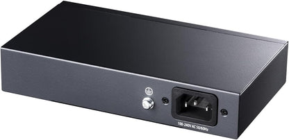 Cudy Poe+ Switch 6 Ports 10/100Mbps, 60W, 4 Poe/Poe+, Switch Unmanaged, CCTV-Modus, VLAN, Keine zusätzliche Stromversorgung, FS1006P