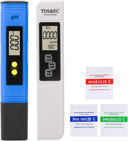 LAOYE PH-Messgerät TDS &amp; EC-Messgerät Digitales Wasserqualitätstestmessgerät TDS PH EC-Temperatur 4-in-1-Set, PH TDS EC-Tester for Trinkwasser, Lebensmittel, Schwimmbäder, Thermalbäder, Aquarien