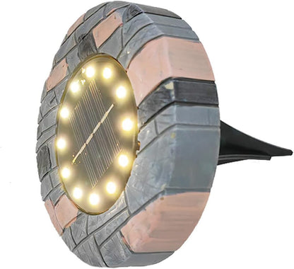 8 pack Solarlampe Bodenstrahler solarlicht 12LED  wasserdichte gartenlicht Außen warmweiß