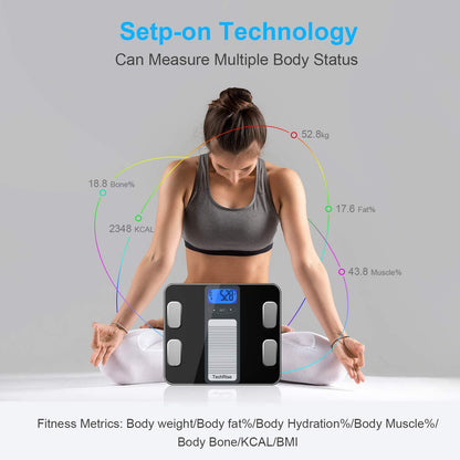 TechRise Body Weight, poids corporel numérique, poids intelligent, reconnaissance automatique de 10 utilisateurs, poids corporel,