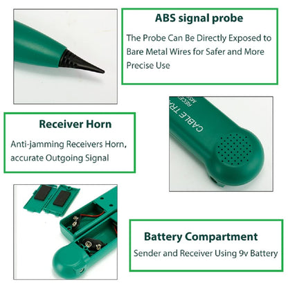 Kabel-Tracker für Kabeldetektor, multifunktionaler Kabeldetektor für Netzwerk-Kabeltester, Testschaltungstransit