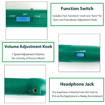 Kabel-Tracker für Kabeldetektor, multifunktionaler Kabeldetektor für Netzwerk-Kabeltester, Testschaltungstransit