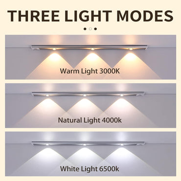 2 x LED Unterbauleuchte 40 cm, 3 lichtmodi, Bewegungsmelder , USB  Schranklicht, Nachtlicht für Schrank, Küche (2 Pack)