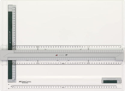 FABER-CASTELL 171273 - Zeichenplatte A3 TK-SYSTEM, avec Führungsnuten et Zirkelabgriffskala