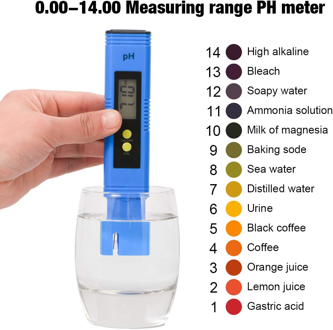 LAOYE PH-Messgerät TDS &amp; EC-Messgerät Digitales Wasserqualitätstestmessgerät TDS PH EC-Temperatur 4-in-1-Set, PH TDS EC-Tester for Trinkwasser, Lebensmittel, Schwimmbäder, Thermalbäder, Aquarien