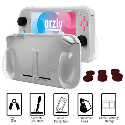 Orzly Switch Lite Case Set - Schutzhülle und Displayschutzfolie für Nintendo Switch Lite Konsole, USB-Kabel, Spielzeughalter, Griffhülle, Kopfhörerhalter, Daumengriff und mehr (Geschenkverpackung – Z&amp;Z Edition)
