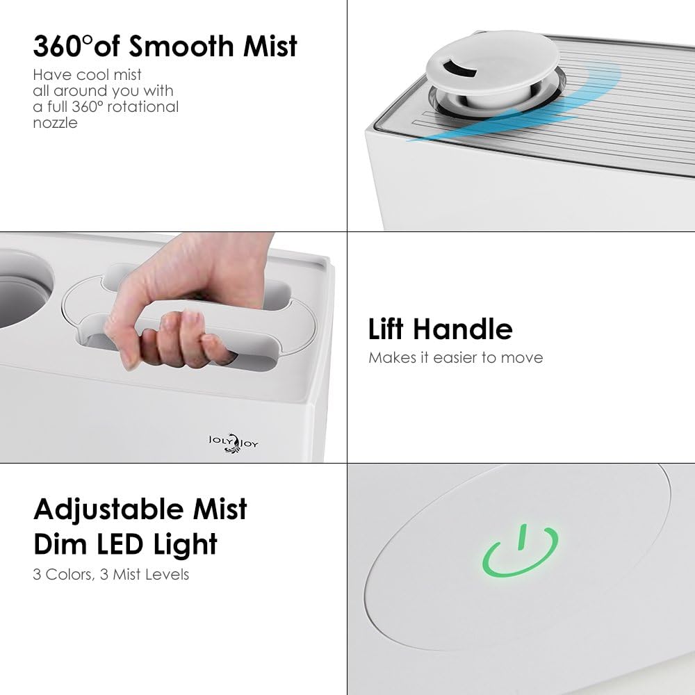JOLY JOY Ultrasonic Cool Mist Luftbefeuchter 4 L