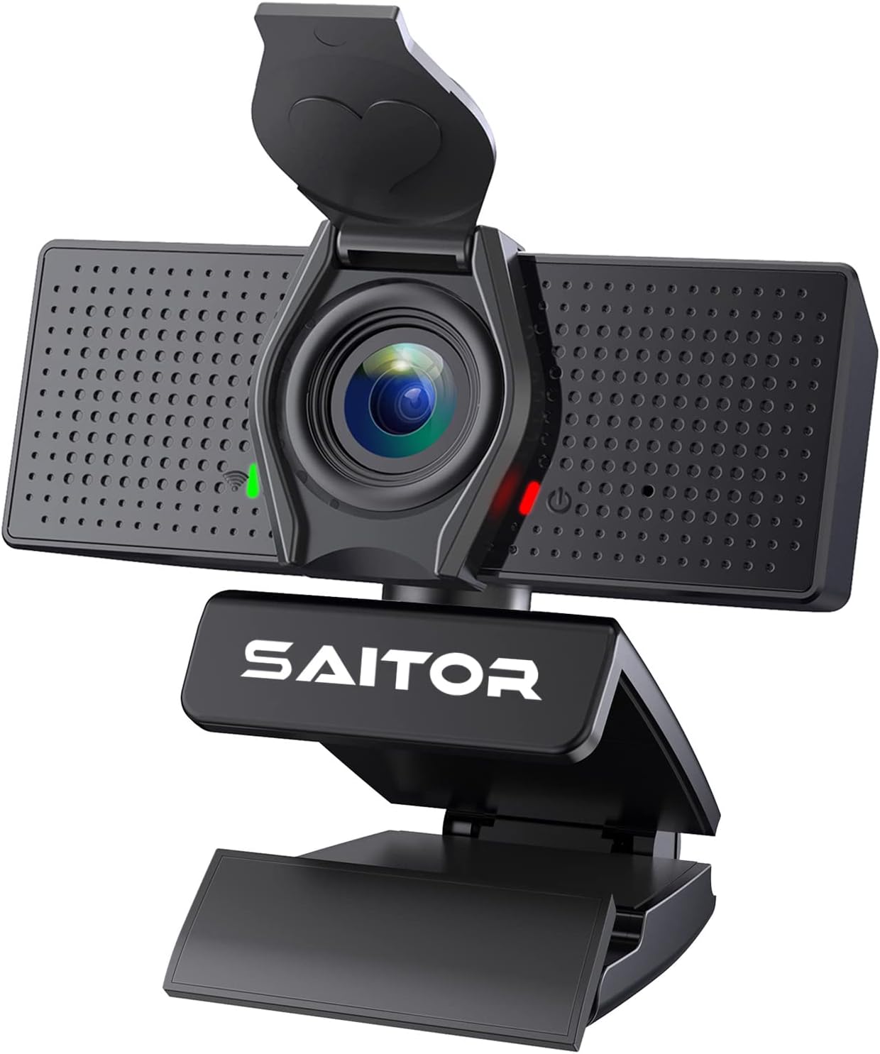 Webcam SAITOR 1080P avec microphone et protection des yeux, caméra Web Full HD pour ordinateur, PC, ordinateur portable, ordinateur de bureau, USB Plug and Play, étude de conférence, connexion vidéo, Skype