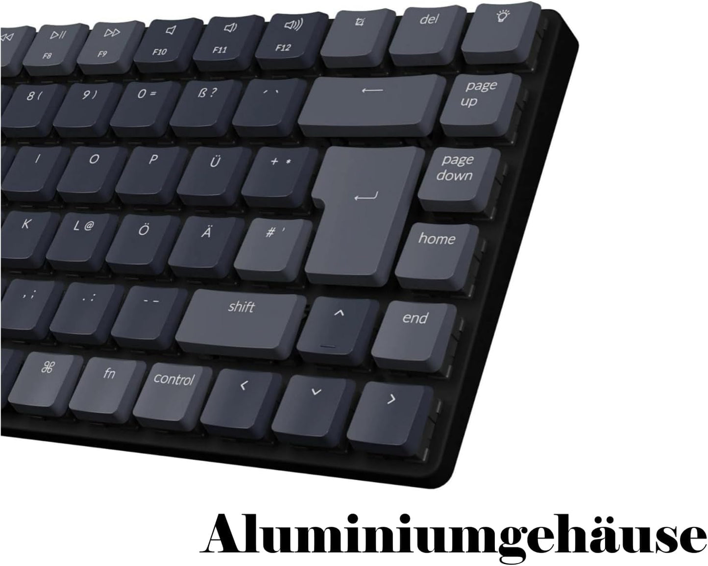 Keychron K3 Ultra-Slim Bluetooth Wireless Mechanische Tastatur, 75% ISO-DE-Layout Hot-Swap-fähig Low Profile Optischer Brauner Schalter RGB Gaming-Tastatur für Mac Windows