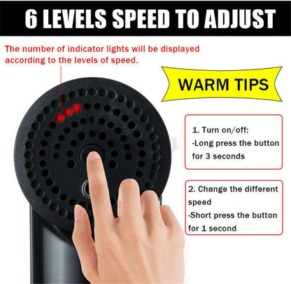 BSTQC Massagepistole, 4 Köpfe, Handmuskelmassagegerät, 6 Geschwindigkeiten, persönliche Muskelgesundheit, Tiefenentspannungsmassagegerät