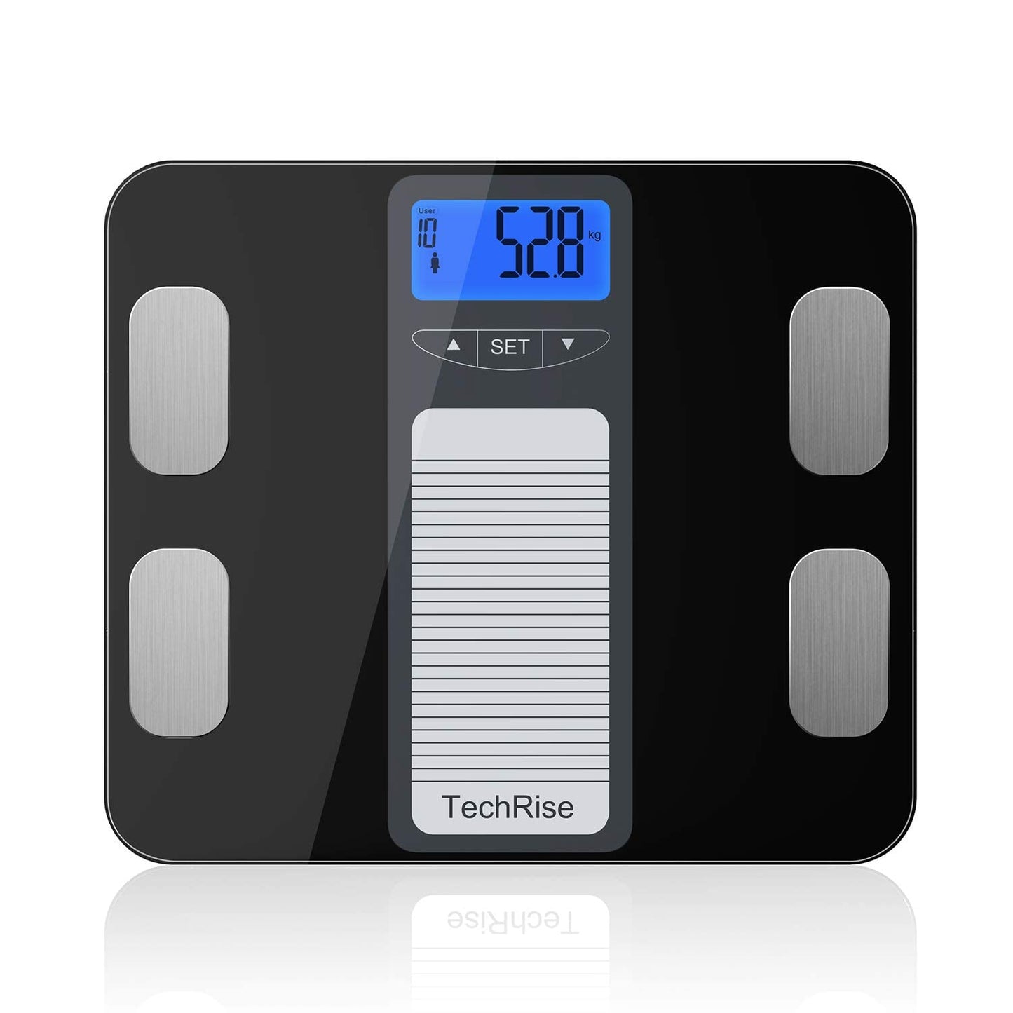 TechRise Body Weight, poids corporel numérique, poids intelligent, reconnaissance automatique de 10 utilisateurs, poids corporel,