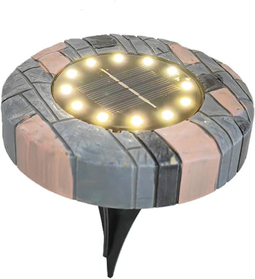8 pack Solarlampe Bodenstrahler solarlicht 12LED  wasserdichte gartenlicht Außen warmweiß