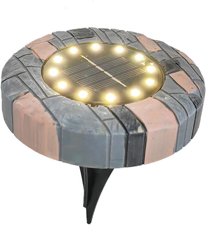 8 pack Solarlampe Bodenstrahler solarlicht 12LED  wasserdichte gartenlicht Außen warmweiß
