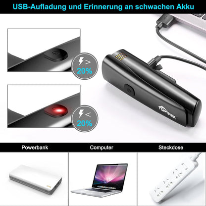 toptrek Fahrradlicht Set Akku Kapazität Bis Zu 2600mAh LED Fahrradbeleuchtung Laufzeit Bis Zu 9 Stunden Fahrradlampe, IPX5 Wasserdicht Fahrrad licht mit Nahfeldbeleuchtung