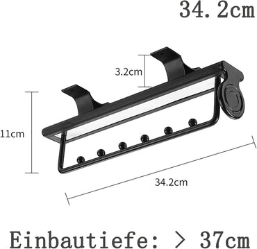 ZYFA Ausziehbare Kleiderstange zum Herausziehen,Schrank deckenmontage,Garderobenauszug Verstellbarer Kleiderschrank,Kleiderbügel Auszie,Kleiderbügelhalter Kleiderbügelauszug ausziehbar