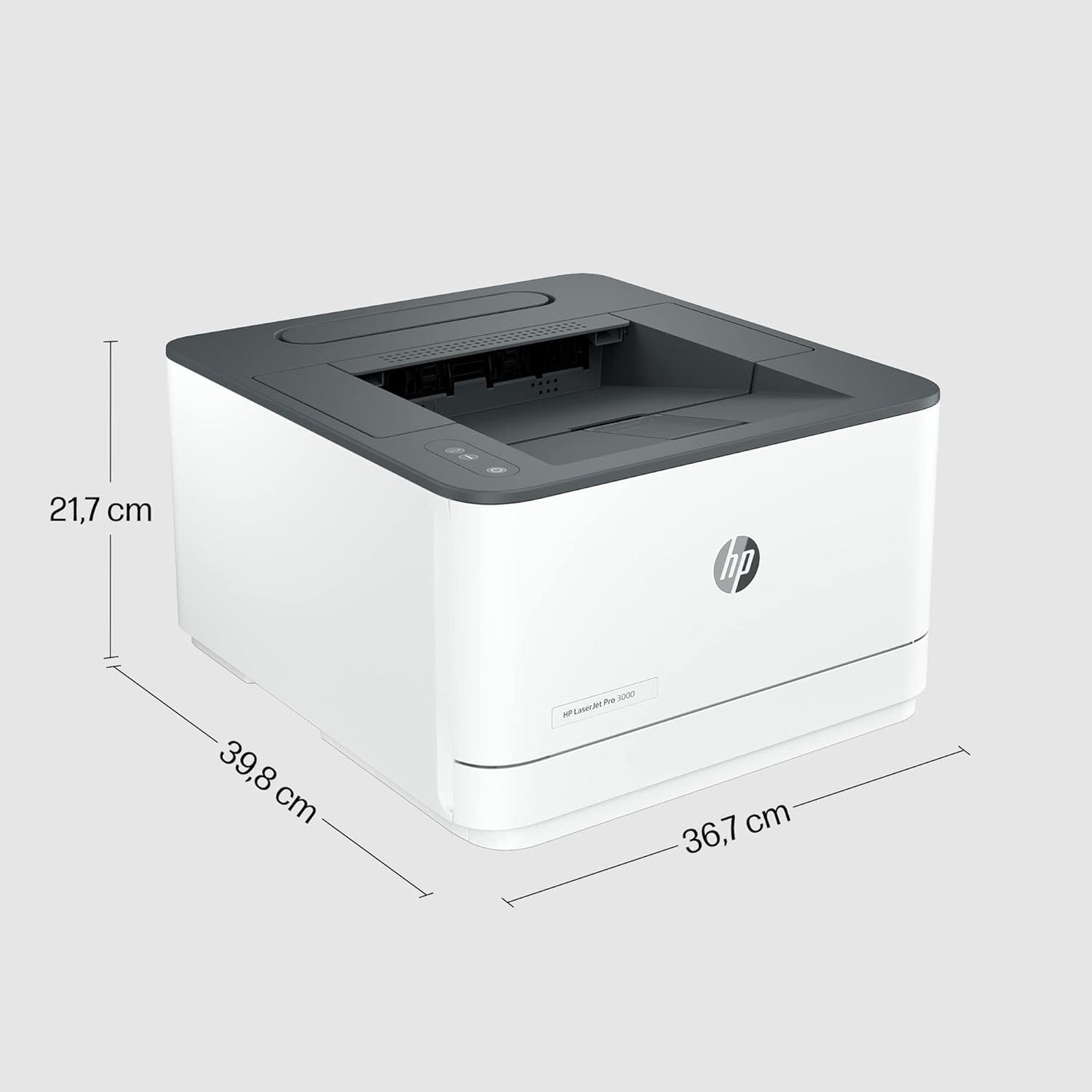 Imprimante laser HP LaserJet Pro 3002dw, Drucker, impression automatique, jusqu'à 33 pages A4 par minute, USB haut débit, WiFi, Ethernet, Bluetooth, application HP Smart, HP Wolf Pro Security, gris, blanc