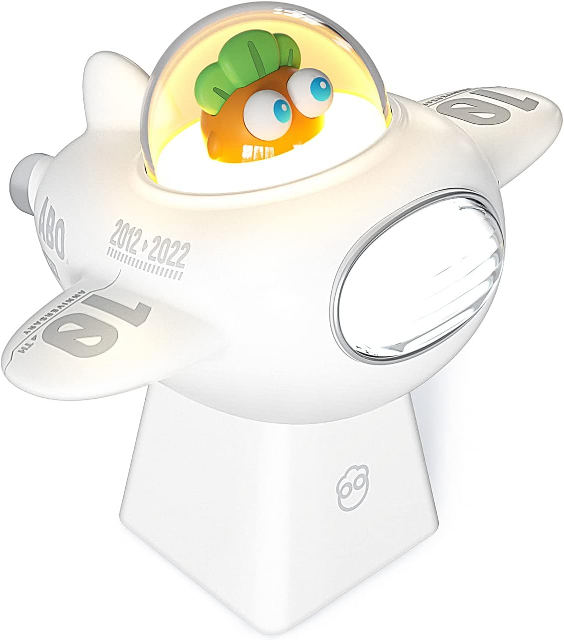 INXDOLHOM Veilleuse pour Enfants, Forme de Flugzeug à la Mode, Petits Chiots IP, Briquet d'ambiance/Veilleuse, Cadeau pour Mädchen, Jungen, Kinder (blanc)