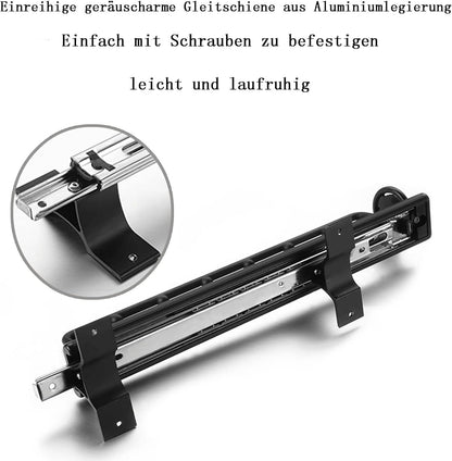 ZYFA Ausziehbare Kleiderstange zum Herausziehen,Schrank deckenmontage,Garderobenauszug Verstellbarer Kleiderschrank,Kleiderbügel Auszie,Kleiderbügelhalter Kleiderbügelauszug ausziehbar