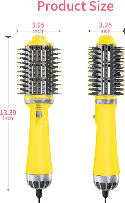 Chimpuk Professionelle One-Step 70 dB Heißluftbürste und Volumizer und Haarstyler zum Glätten, Locken, Multifunktions-Haartrockner, Anti-Frizz-Keramik-Haartrockner