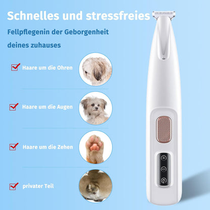 Paw Trim Pro Dr. Pfoten Pfotentrimmer, Hundeschermaschine für Hunde Extra Leise, Hundepfoten Trimmer Mit LED-Licht, Pawtrim pro-Schmerzfreie Pfotenpflege in Sekundenschnelle