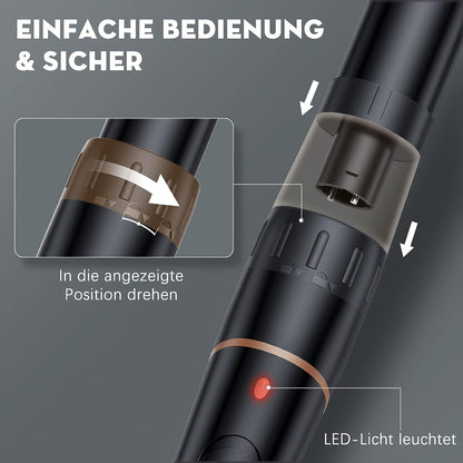 Lockenstab Große und Kleine Locken Set6 in 1 Mit Verschiedenen Aufsätzen Antistatische Keramik Turma