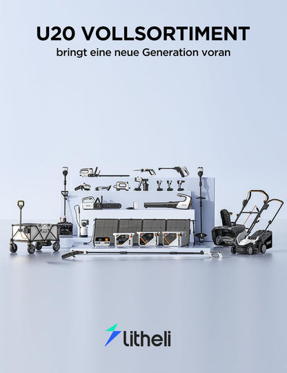 Litheli Akku 20V 4.0AH 20000 Milliampere Lithium-Ionen-Akku, geeignet für alle Litheli Geräte, mit LED-Anzeige, zur Stromversorgung intelligenter Geräte.