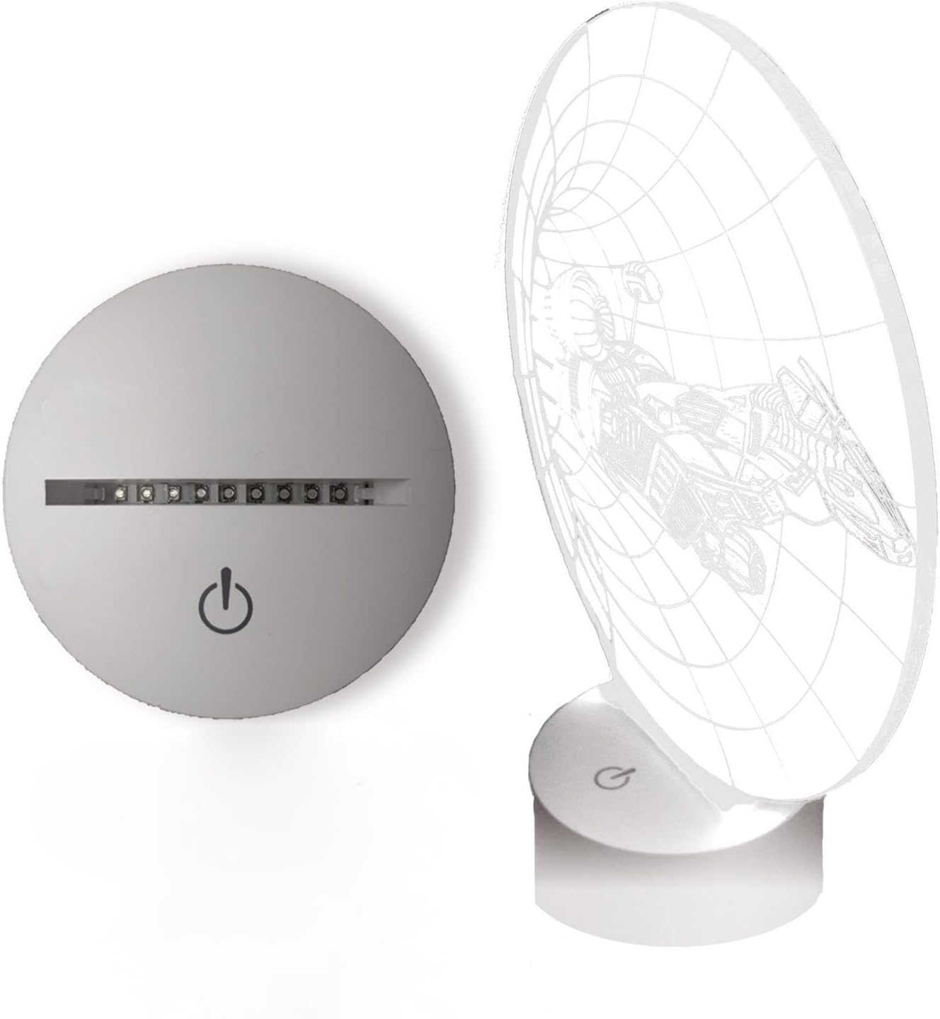 Spaceship lamp 3D, Optische Täuschung 3D-Raumschiff-Lampe