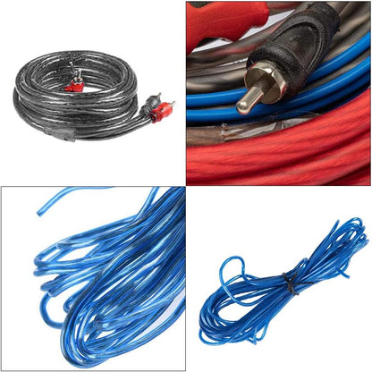 YeenGreen 8GA Auto Verstärker Kabel Set, 15 Stück Verstärker Leistungsverstärker Kabel Car Audio Wire Einbauset Verstärker Auto Anschlussset Kabelset Einbauset Kabelset 1000W