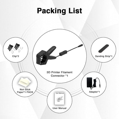 Tseriact 1.75 mm Filamentanschluss, 3D-Filament, der Anschluss, 3D-Filamentschweißanschluss, einfache Bedienung, gebrochenes 3D-Filament for alle Arten von PLA/ABS/PETG/PC/PP/PVB/Hip-Material